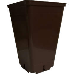 Pot de culture carré 3 litres marron